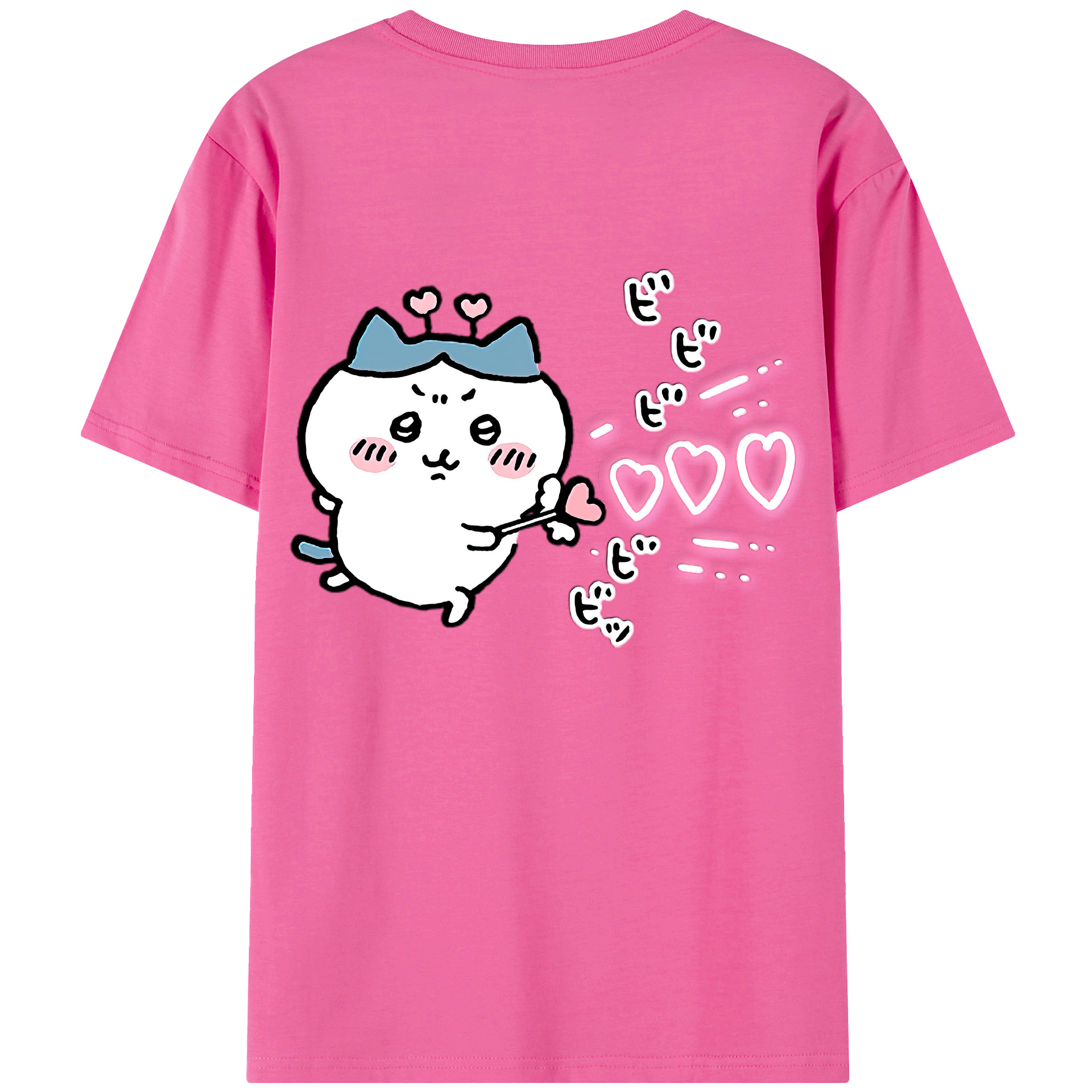 （画像用） ちいかわ ハチワレ Chii-kawa hachiware レディース半袖Tシャツ(バックプリント)